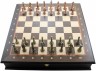 Доска-ларец цельная деревянная венге шахматная (48x48 см)